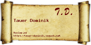 Tauer Dominik névjegykártya
